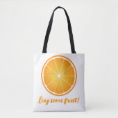 Cool Juicy Oranje slice Koop wat fruitwinkelen Tote Bag (Voorkant)