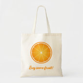Cool Juicy Oranje slice Koop wat fruitwinkelen Tote Bag (Voorkant)
