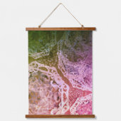 Cool Juicy Pink and Blue Mandal Drawing Art Hangend Wandkleed (Voorkant)