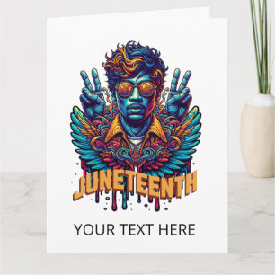 Cool Juneteenth Black Geschiedenis Maand Angel Fre Kaart