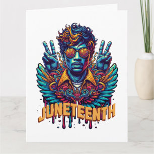 Cool Juneteenth Black Geschiedenis Maand Angel Fre Kaart