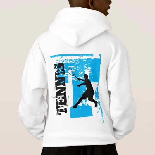 Cool junior tennisspeler pullover hoodie voor kind (Achterkant)