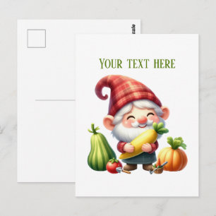 Cool kabouter gemengde groenten boer aanpasbaar briefkaart