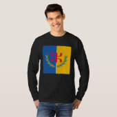 Cool Kabyle Amazigh Berber Algeria Kabylie Flag T-shirt (Voorkant volledig)