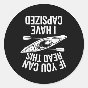 Cool kajak voor mannen vrouwen kajakken liefhebber ronde sticker