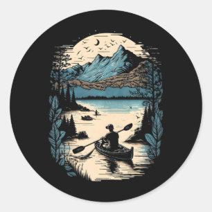 Cool Kajakken Outdoor Unieke Kajak Boating Ronde Sticker