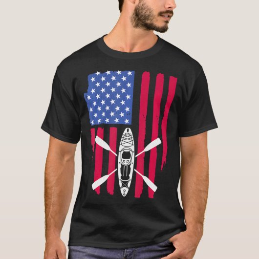 Cool Kajakken Voor Kajak Gevist USA Amerikaanse vl T-shirt (Voorkant)