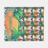 Cool Kaketoe dragen tinten print Fleece Deken (Voorkant (Horizontaal))