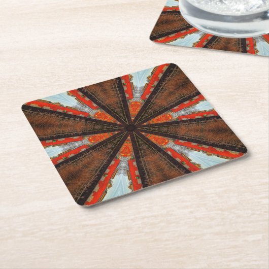 Cool Kaleidoscope Uitzicht of Industry Kartonnen Onderzetters (Schuin)