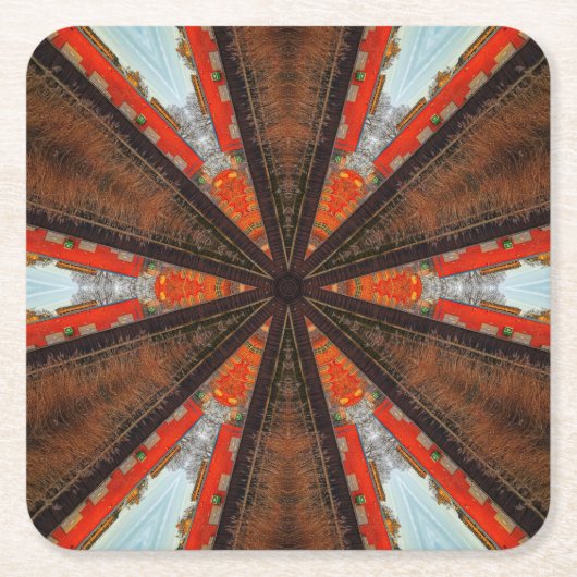 Cool Kaleidoscope Uitzicht of Industry Kartonnen Onderzetters (Voorkant)