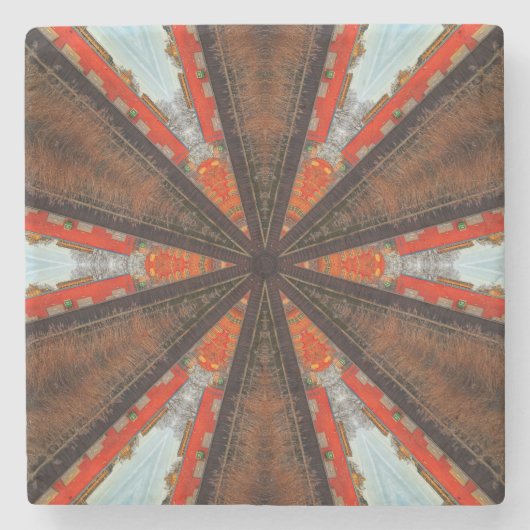 Cool Kaleidoscope Uitzicht of Industry Stenen Onderzetter (Voorkant)