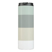 Cool Kalmerende Strepen Patroon met Monogram Thermosbeker (Achterkant)