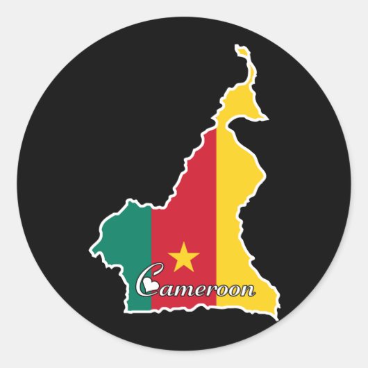 Cool Kameroen Ronde Sticker (Voorkant)
