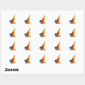 Cool Kameroen Ronde Sticker (Vel)