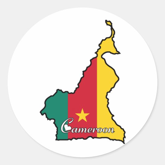 Cool Kameroen Ronde Sticker (Voorkant)
