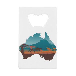Cool Kangaroo Australia Reisondersteuning Australi Creditkaart Flessenopener