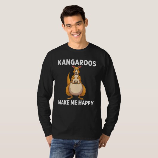 Cool Kangaroo For Men Women Autralian Kangaroo Mar T-shirt (Voorkant volledig)