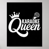 Cool Karaoke Art For Women Girls Singing Music Kar Poster (Voorkant)