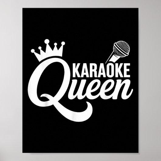 Cool Karaoke Art For Women Girls Singing Music Kar Poster (Voorkant)