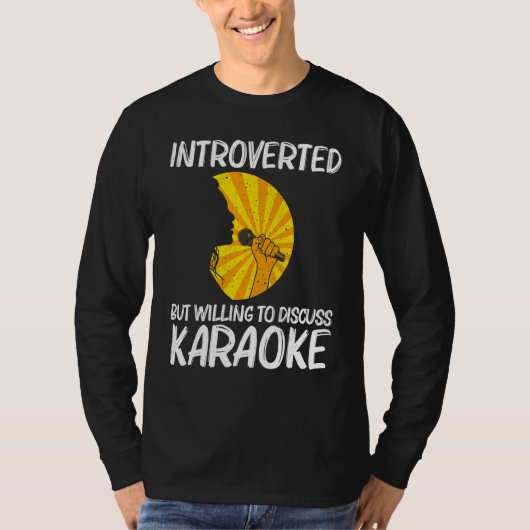 Cool Karaoke For Men Women Singer Microphone Karao T-shirt (Voorkant)