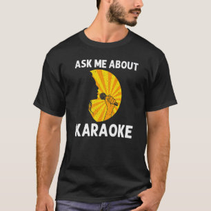 Cool Karaoke voor mannen Singer Microphone Karao T-shirt