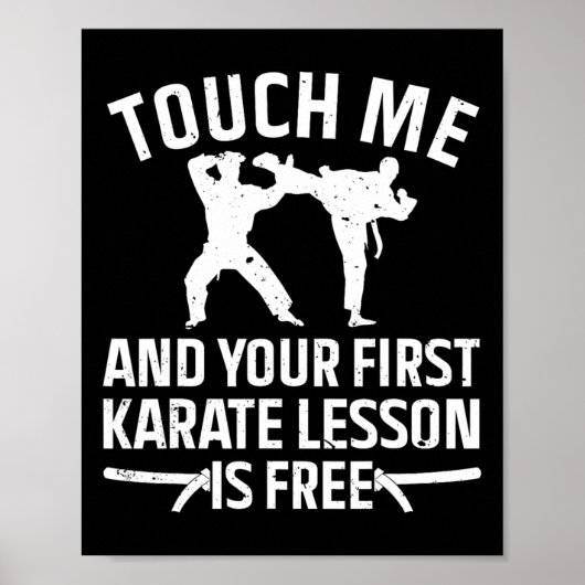 Cool Karate Art voor mannen Karate Black Belt Ma Poster (Voorkant)