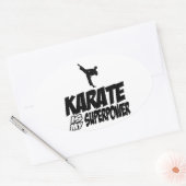 Cool KARATE design Ovale Sticker (Envelop)