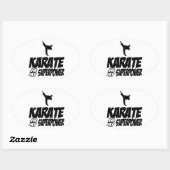 Cool KARATE design Ovale Sticker (Vel)