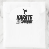Cool KARATE design Ovale Sticker (Tas)