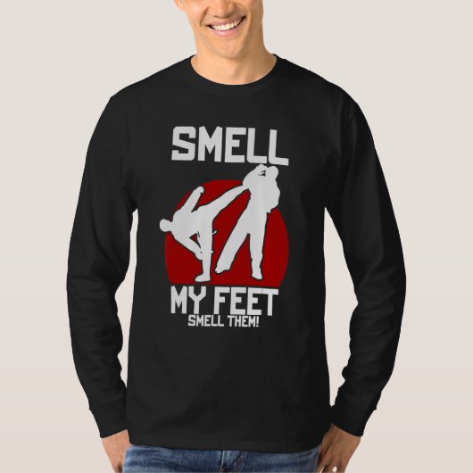 Cool Karate For Boys Girls Smell My Feet T-shirt (Voorkant)