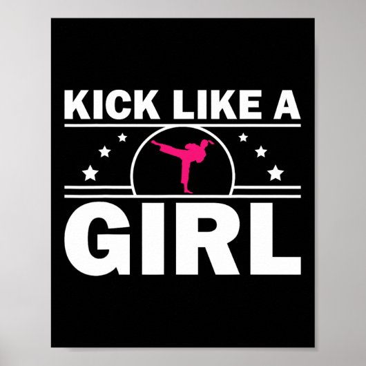 Cool Karate Gift Kickboksen Karate Lover Taekwondo Poster (Voorkant)