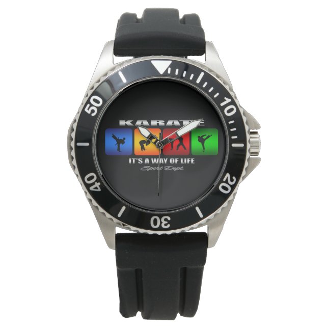 Cool Karate is een manier van leven Horloge (Voorkant)