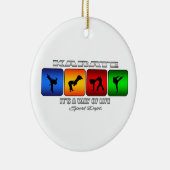 Cool Karate is een manier van leven Keramisch Ornament (Rechts)