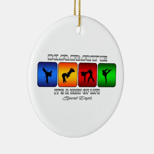 Cool Karate is een manier van leven Keramisch Ornament (Rechts)