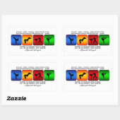 Cool Karate is een manier van leven Rechthoekige Sticker (Vel)