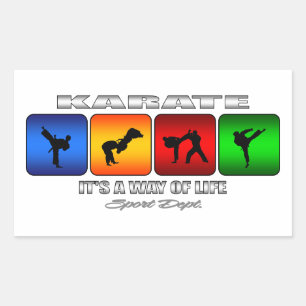 Cool Karate is een manier van leven Rechthoekige Sticker