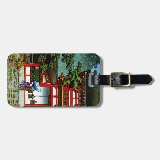 Cool Kasuga Shrine Nara Hasui Kawase shin hanga Bagagelabel (Voorkant horizontaal)