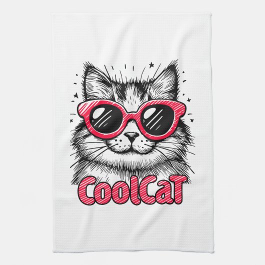 Cool Kat 1 Theedoek (Verticaal)