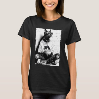 Cool Kat Anime Hipster Kat Eet Ramen Japanse C T-shirt