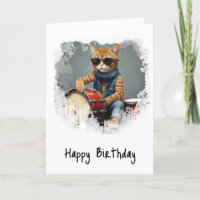 ** Cool Kat DRUMMER AP91 Hip Birthday Kaart