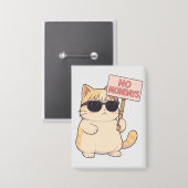 Cool Kat Geen Maandagen Aesthetic Meme Button (Voorkant / Achterkant)