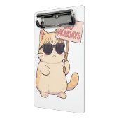 Cool Kat Geen Maandagen Aesthetic Meme Mini Klembord (Angled2)