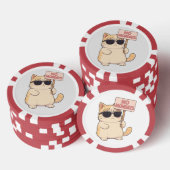 Cool Kat Geen Maandagen Aesthetic Meme Poker Chips (Opstapeling)