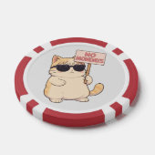 Cool Kat Geen Maandagen Aesthetic Meme Poker Chips (Enkel)