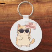 Cool Kat Geen Maandagen Aesthetic Meme Sleutelhanger (Voorkant)