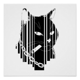 Cool kat grafisch ontwerp Kunstwerk Perfect Poster