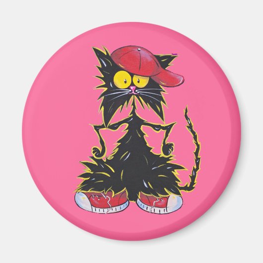 Cool Kat Hip Hop Magneet (Voorkant)