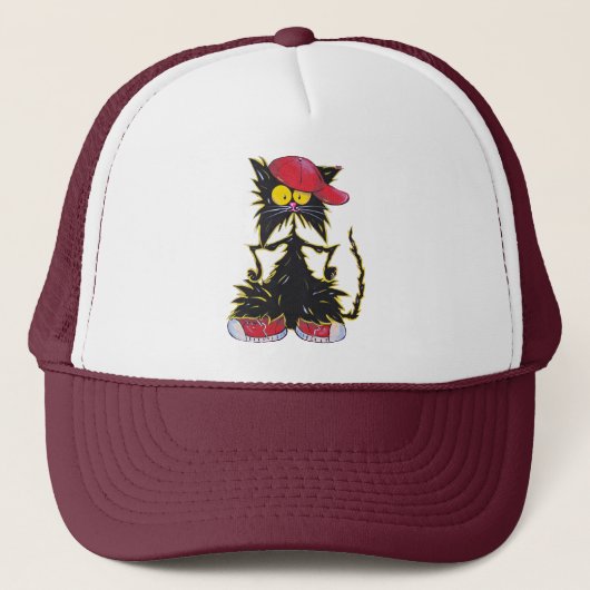 Cool Kat Hip Hop Trucker Pet (Voorkant)