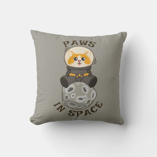 Cool Kat in de ruimte Kat Astronaut Kosmisch dier Kussen (Voorkant)