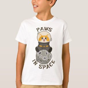 Cool Kat in de ruimte Kat Astronaut Kosmisch dier  T-shirt